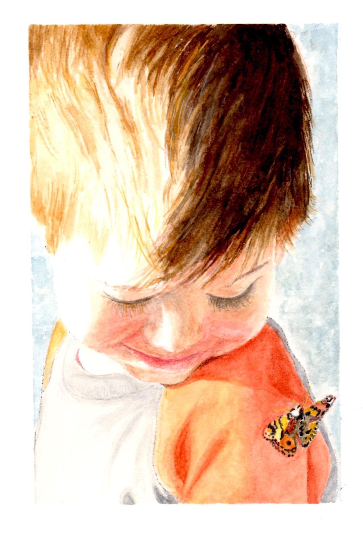 Ethan with a butterfly