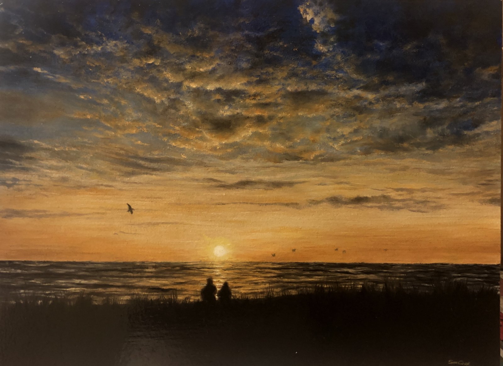 Couple On Sunset Beach