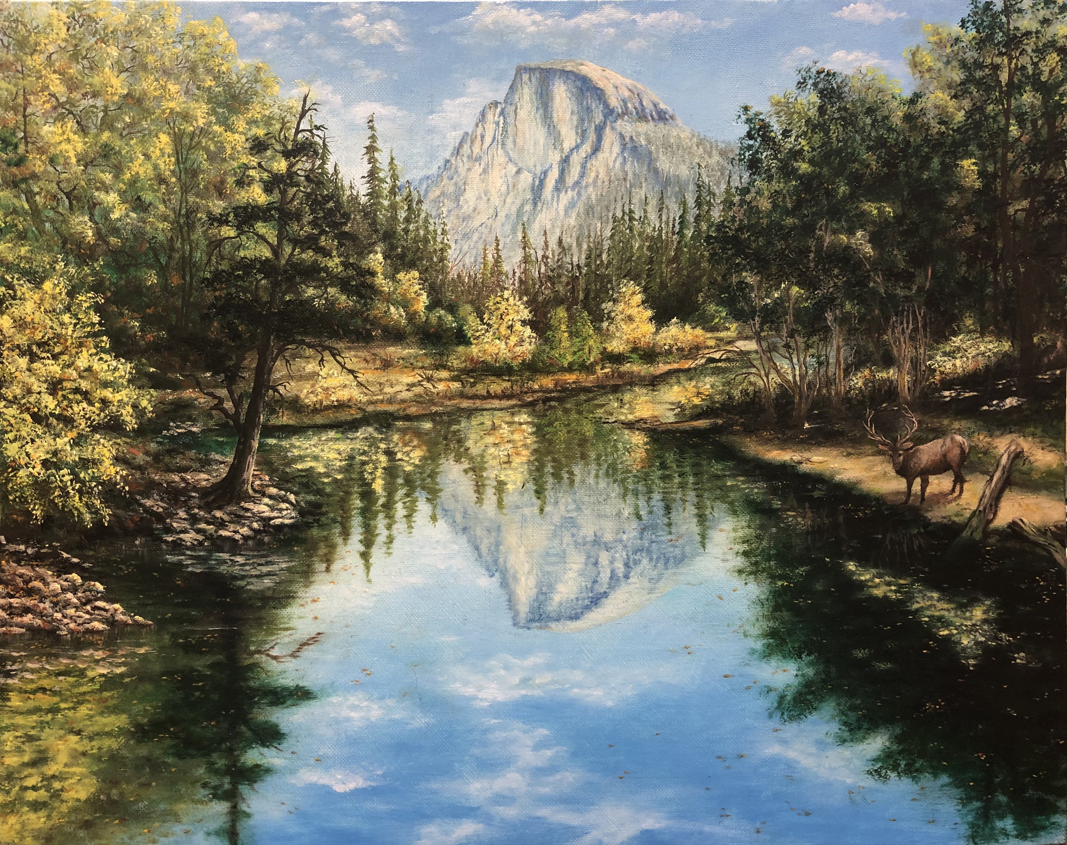 Fall at Half Dome from Sentinel Bridge