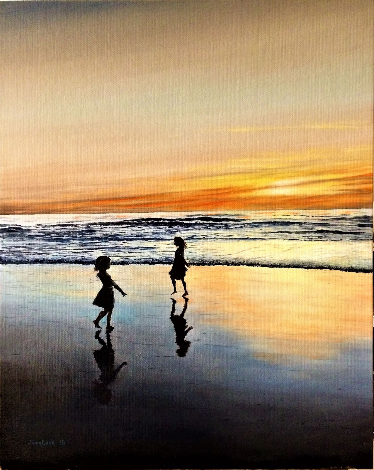 Girls Dance on La Jolla Beach