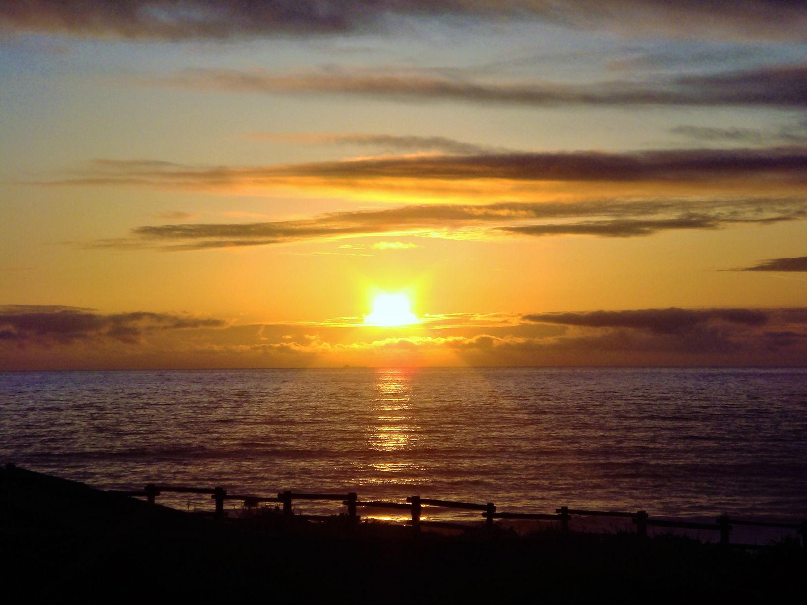 Sunset at Half Moon Bay during spring break